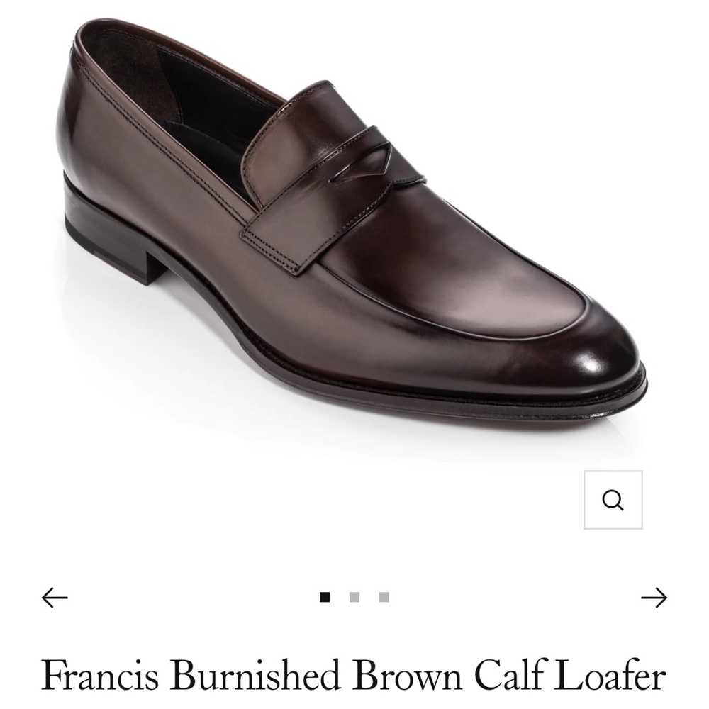 COPY - Francis Burnished Black Calf Loafer
